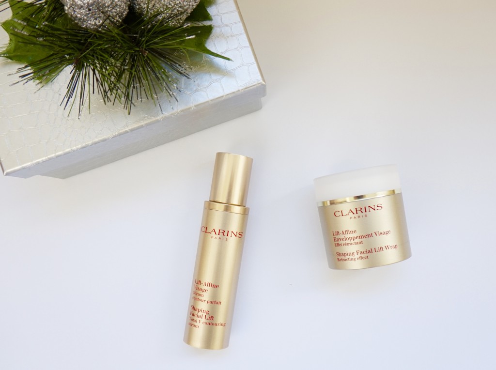 clarins facial shaping wrap and serum