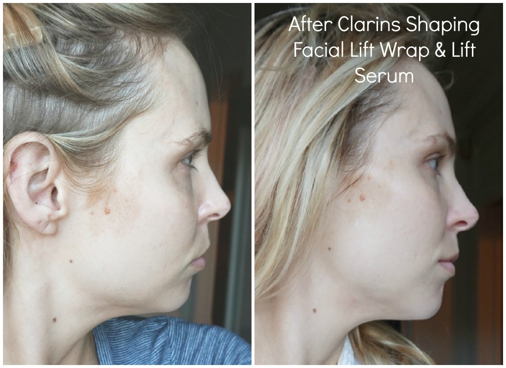 clarins shaping facial lift wrap and serum